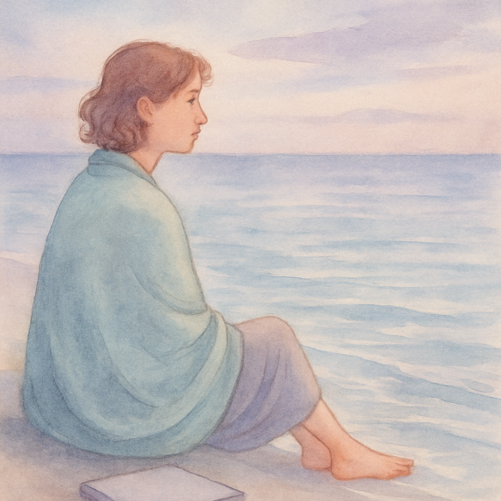 Calm illustration for A Gentle Zodiac Reflection for Pisces in Heavy Weeks in the emotional balance category