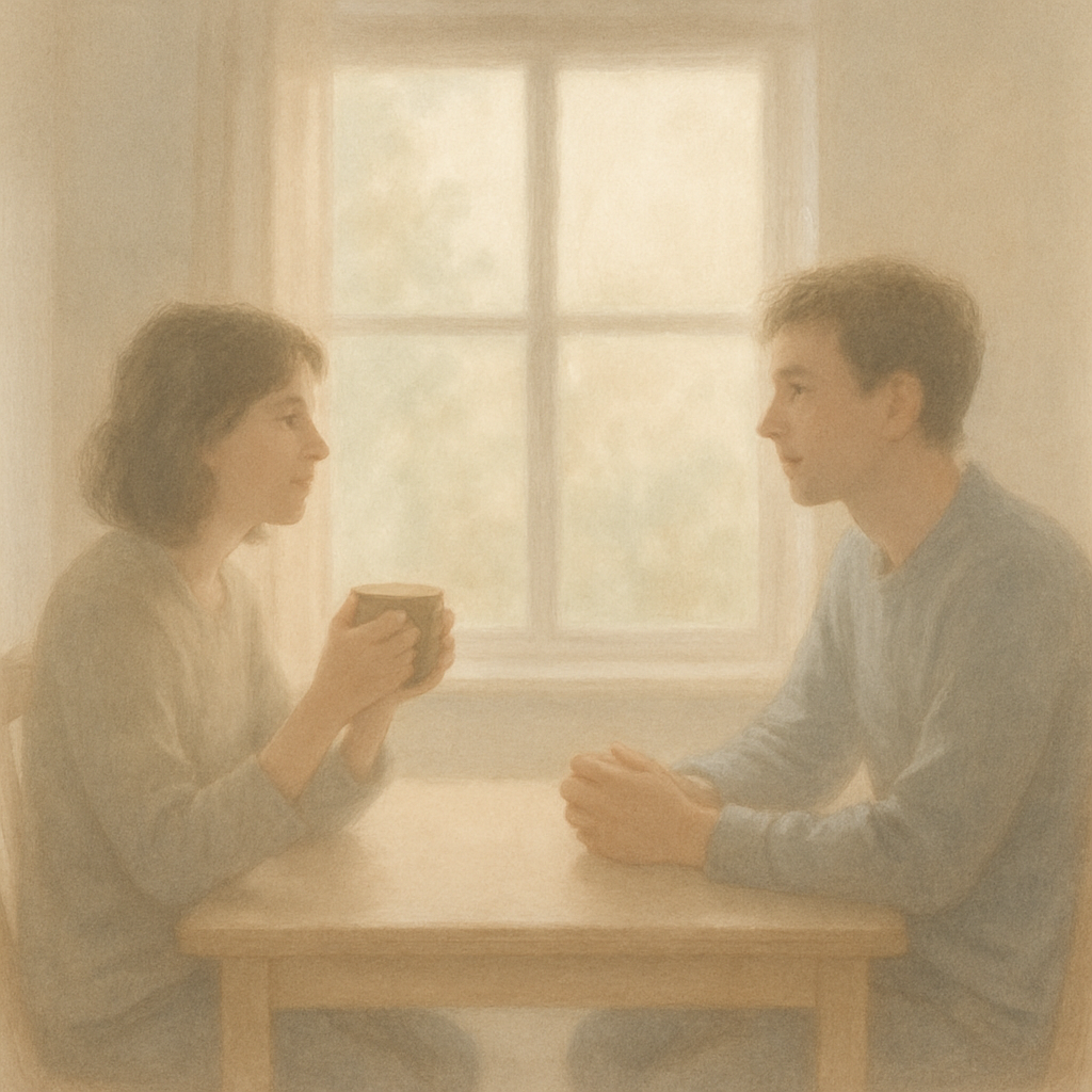 Calm illustration for Finding Emotional Safety When a Relationship Conversation Feels Tense in the emotional balance category